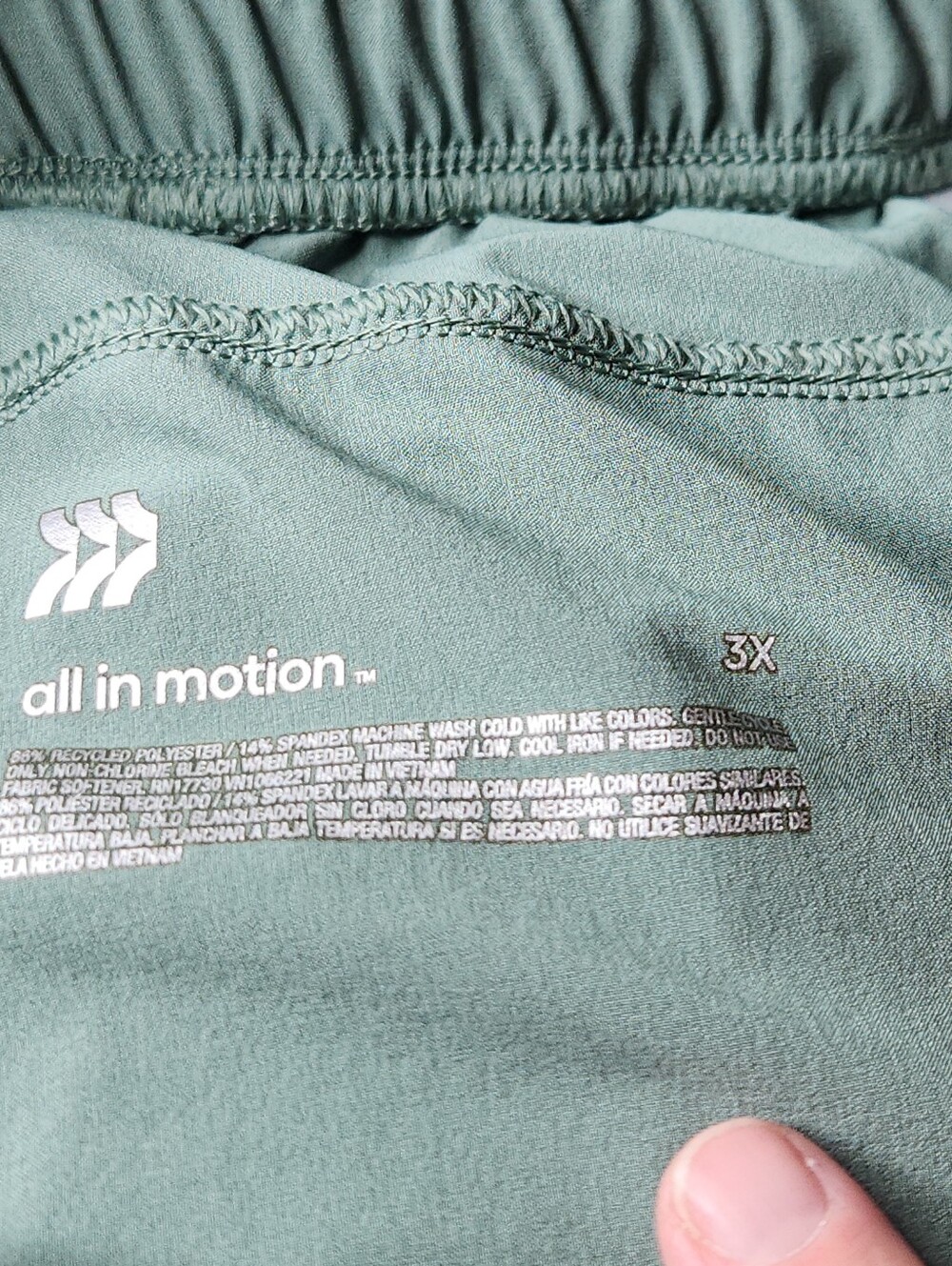 Women's Active Light Mid-Rise Cargo Joggers - All In Motion Moss Green 3X - Picture 5 of 15